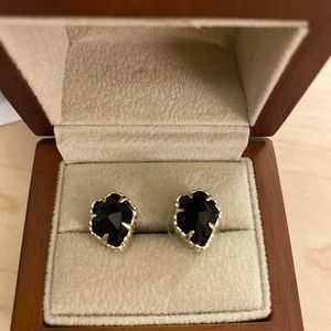 Kendra Scott Tessa Black Stone Gold Earrings
